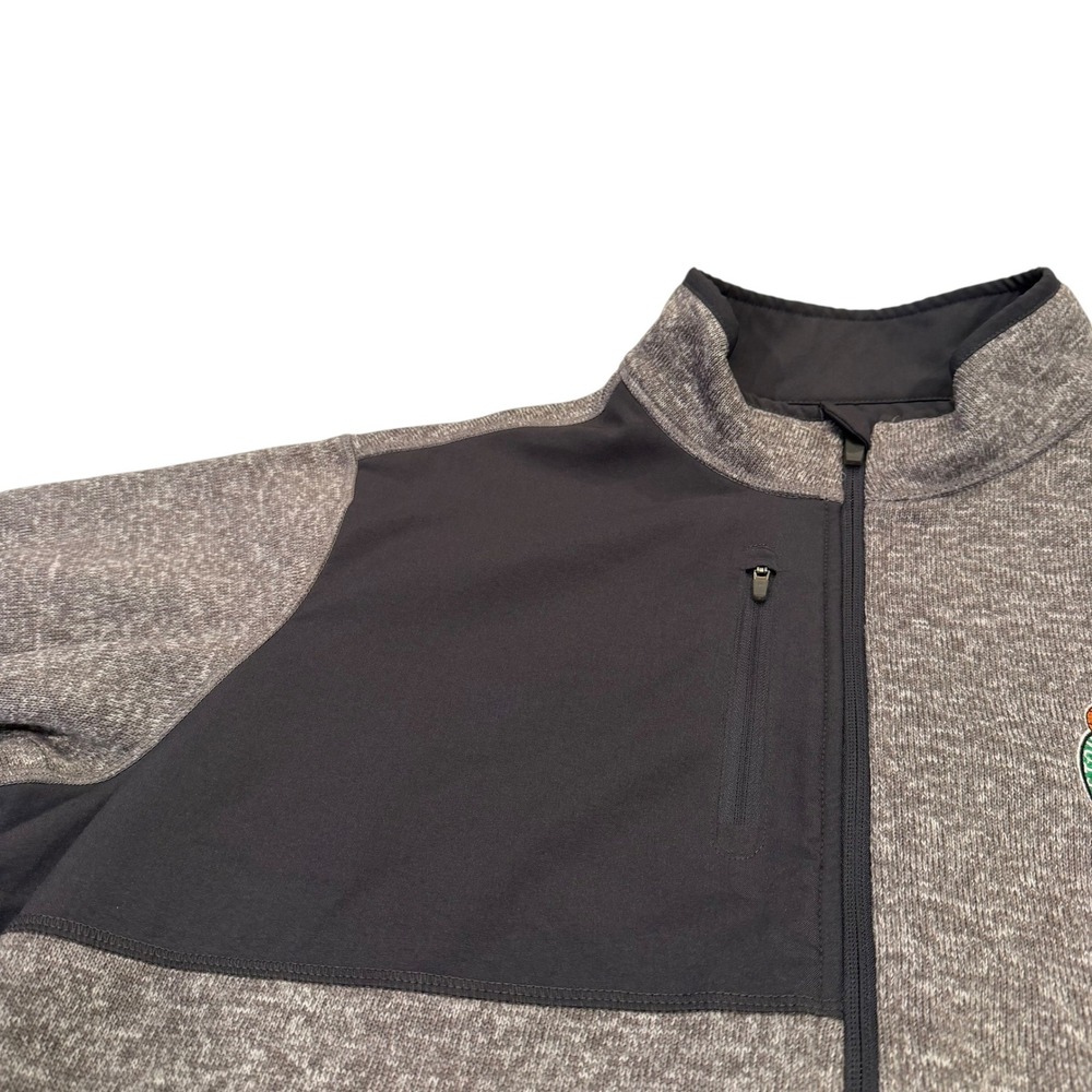 Antigua Boston Celtics Mens 2XL Full Zip Fleece Jacket Heather Grey Black‎ NBA - Picture 4 of 9
